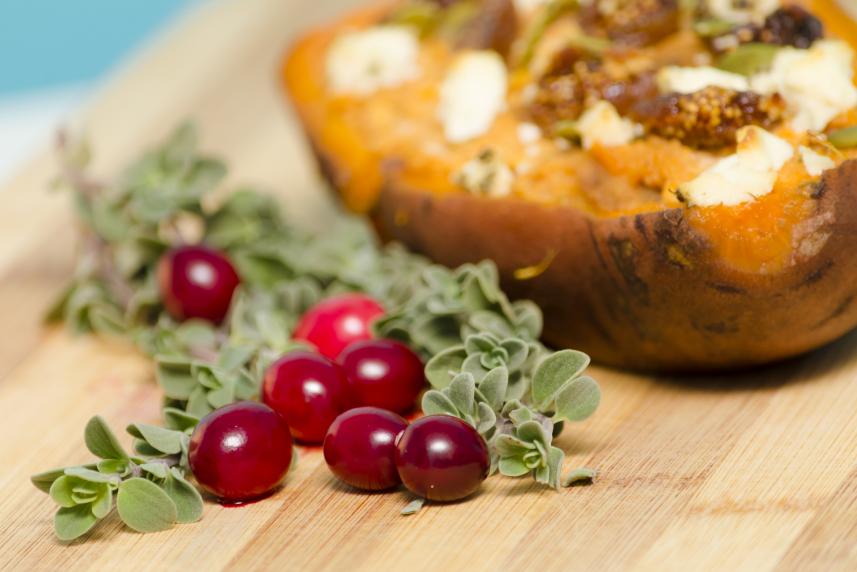 Sweet Potato Bites with Goat Cheese