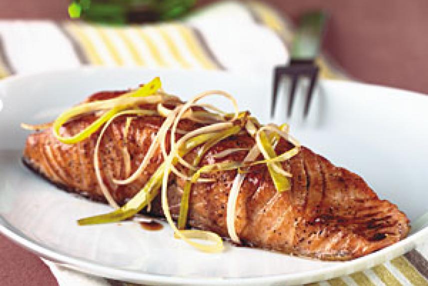 Pan-Seared Salmon with Honey-Balsamic Sauce