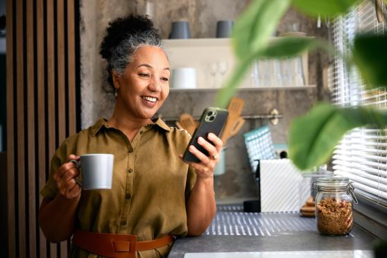 Woman using her smartphone