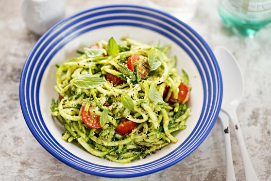 Spaghetti with Zucchini and White Beans