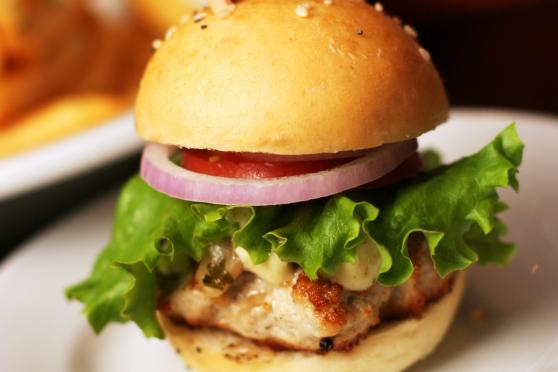 Turkey Burgers with Cranberry-Peach Chutney