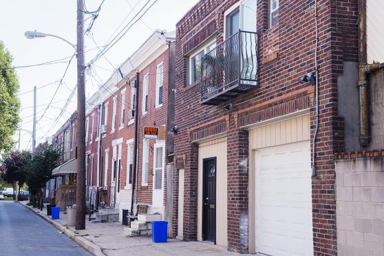 Image of brick row homes